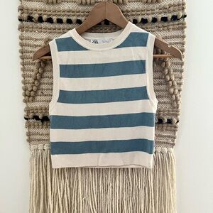 Zara Ribbed Striped Tank Top